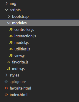 folder structure