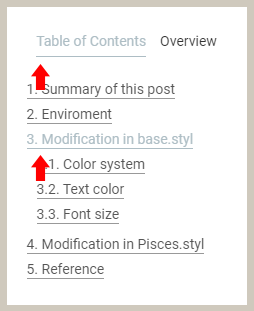 sidebar (menu) hover and highlight color changes to blue